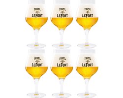 LeFort Tripel Bierglas 25cl - Set van 6 Stuks - Ideaal voor Tripel Belgisch Speciaalbier - Ervaar de Unieke LeFort Tripel Smaak in Elegante Glazen