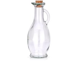 Lege glazen oliefles 250 ml - met kurk - multifunctioneel - 1 stuk