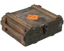 Leger Kist Hout Groen - Houten Kist - 49 x 37 x 19cm