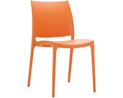 Légia Home ENZO - Eetkamerstoel - Scandinavisch Design - Stapelbaar - Oranje