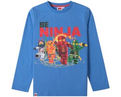 Lego Be Ninja Blue Ninjago kindershirt met lange mouwen, bovenste 4 jaar / 104 cm