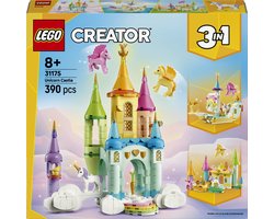 LEGO® Creator 3in1 Eenhoornkasteel, Dierenspeelset, Bouw Om tot Schip of Boshut, Decoratie voor Kinderen, Fantasierijk Cadeau voor Meisjes en Jongens Vanaf 8 jaar 31175