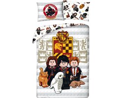 Lego Dekbedovertrek Harry Potter 140 x 200 cm - Katoen - 70 x 90 cm
