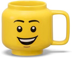 LEGO - Keramische Mok Hoofd Happy Boy 255 ml - Aardewerk - Geel