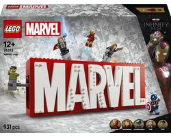 LEGO Marvel: MARVEL logo en minifiguren Bouwbare Decoratie en Speelgoed voor Kinderen 76313