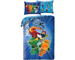 Lego Ninjago Dekbedovertrek 140 x 200 + 70 x 90 cm - Polyester