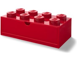 Lego - Opbergbox Bureaulade Brick 8 - Kunststof - Rood