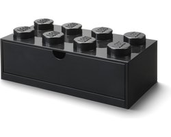 Lego - Opbergbox Bureaulade Brick 8 - Kunststof - Zwart
