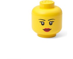 Lego - Opbergbox Hoofd Girl Mini - Polypropyleen - Geel