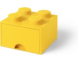 Lego - Opbergbox met Lade Brick 4 - Polypropyleen - Geel