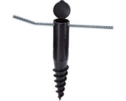 Leifheit droogmolen grondanker - incl. indraaistang - 50 mm diameter - zwart