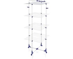 Leifheit droogtoren classic 450 - 45 m drooglente - met wieltjes - incl. houders voor kledinghangers