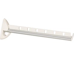 Leifheit Kledinghaak - 1x - inklapbaar - kunststof - wit - 31 cm