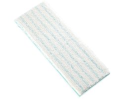 Leifheit Picobello M dweildoek Cotton Plus - voor stenen vloeren - 33 cm wisbreedte - turquoise - wit