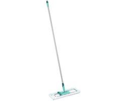 Leifheit Profi vloerwisser XL Micro Duo - 42 cm wisbreedte - stalen steel 140 cm - 360° draaibare scharnier - Click System