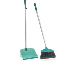 Leifheit stoffer en blik met lange steel