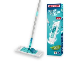 Leifheit Superduster vloerreiniger - 33 cm - starterset vloerwisser met stofdoek - 100x wasbaar