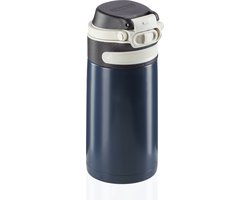 Leifheit thermosbeker Flip - 350 ml - RVS - donkerblauw