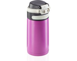 Leifheit thermosbeker Flip - 350 ml - RVS - paars