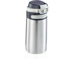 Leifheit thermosbeker Flip - 350 ml - RVS - zilver