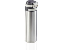 Leifheit thermosbeker Flip - 600 ml - RVS - zilver