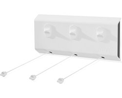 Leifheit wanddroogrek Rollfix triple 150 longline - 15 m drooglengte - ophangbaar - wit