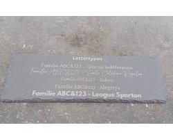 Leisteen Huisnummer - Naamplaat 30x10cm personaliseerbaar met naam en huisnummer