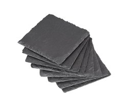 Leisteen onderzetters voor glazen - stenen onderzetters - 8 stuks