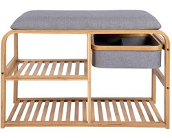 Leitmotiv Bank Dure - Bruin - 69,5x30x45 cm - Modern,Scandinavisch
