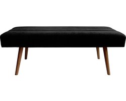 Leitmotiv Bank Explicit 121 X 41 X 43 Cm Suède/hout Zwart