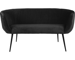 Leitmotiv Bank Majestic - Zwart - 142x72x77,5cm - Scandinavisch,Modern