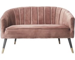 Leitmotiv Bank Royal - Velvet Roze - 128x71x80cm - Scandinavisch