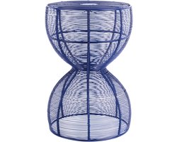 Leitmotiv - Bijzettafel Cuerda Onda - Blauw - 30x30x41 cm