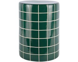 Leitmotiv Bijzettafel Retro Tiles High - Groen - Ø33cm - Modern
