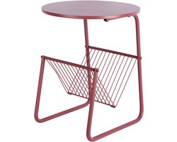 Leitmotiv - Bijzettafel Riqueza Revista - Rood - 40x40x49 cm