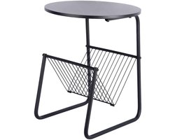 Leitmotiv Bijzettafel Riqueza Revista - Zwart - 40x40x49cm - Modern