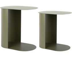 Leitmotiv - Bijzettafel Set Riqueza Oval - Groen - 30x45x48 cm