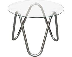 Leitmotiv Bijzettafel Ventana Round - Chroom - Ø50cm - Modern