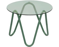 Leitmotiv Bijzettafel Ventana Round - Jungle groen - Ø50cm - Modern