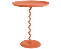 Leitmotiv Bijzettafel Zig Zag - Helderoranje - Ø44cm - Scandinavisch