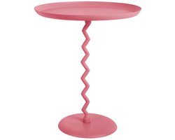 Leitmotiv Bijzettafel Zig Zag - Helderroze - Ø44cm - Scandinavisch