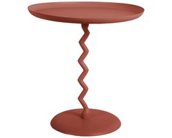 Leitmotiv Bijzettafel Zig Zag - Rode oker - Ø40cm - Scandinavisch