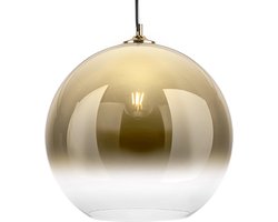 Leitmotiv Hanglamp Bubble - Goud Schaduw - 36,5x40cm - Scandinavisch - Hanglampen Eetkamer, Slaapkamer, Woonkamer