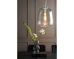 Leitmotiv Hanglamp Cone - Chroom Schaduw - Ø33x38,5cm - Modern - Hanglampen Eetkamer, Slaapkamer, Woonkamer