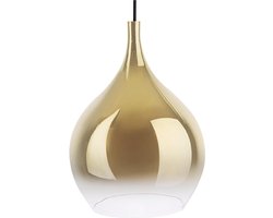 Leitmotiv Hanglamp Drup - Goud Schaduw - Large - 35,5x26cm - Scandinavisch - Hanglampen Eetkamer, Slaapkamer, Woonkamer