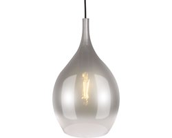 Leitmotiv Hanglamp Drup - Smokey Schaduw - Ø20x37,5cm - Modern - Hanglampen Eetkamer, Slaapkamer, Woonkamer