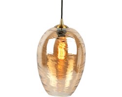 Leitmotiv Hanglamp Glamour Cone - Bruin - Ø23cm - Scandinavisch,Modern - Hanglampen Eetkamer, Slaapkamer, Woonkamer