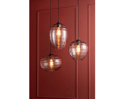 Leitmotiv Hanglamp Glamour Cone - Grijs - Ø23cm - Scandinavisch,Modern - Hanglampen Eetkamer, Slaapkamer, Woonkamer