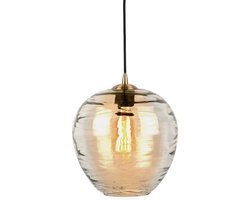 Leitmotiv Hanglamp Glamour Globe - Bruin - Ø25cm - Scandinavisch,Modern - Hanglampen Eetkamer, Slaapkamer, Woonkamer