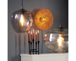 Leitmotiv Hanglamp Glamour Globe - Grijs - Ø25cm - Scandinavisch,Modern - Hanglampen Eetkamer, Slaapkamer, Woonkamer